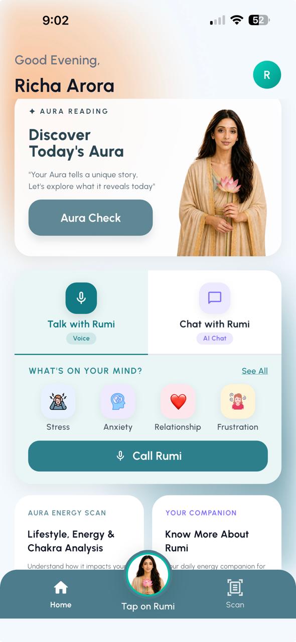 RUMI App Energy Chart Display